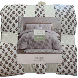 Peri Floral Full/Queen Multicolor Comforter Set 88”x92”